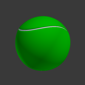 Lowpoly Sport Tennisball 3D-Modell