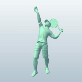 Tennis serveren balspeler 3D-model