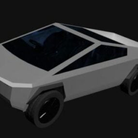 דגם 3D Cyber ​​Truck של טסלה לבן