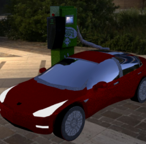 Tesla 3 Car 3d model