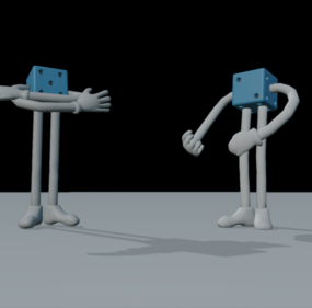 Model 3D Karakter Dadu Brothers