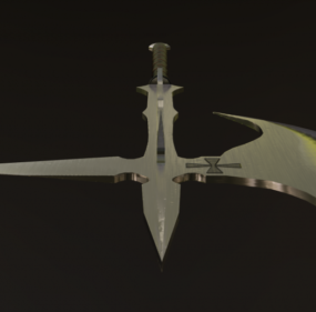 Shimmering Fantasy Blade 3d model