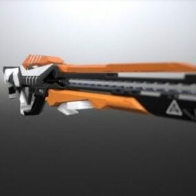 Science-Fiction-Waffe 3D-Modell