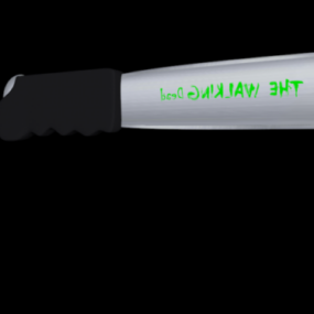 Jagtkniv sort skede 3d-model