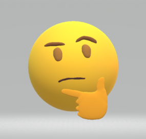 Thinking Emoji Icon 3d-modell