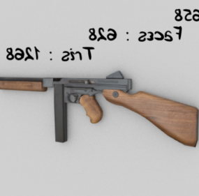 Klasický 3D model pistole