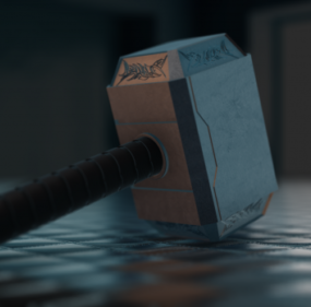 3D model zbraně Thor Hammer Mjolnir
