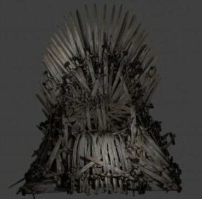 Krzesło z mieczami tronowymi Model 3D