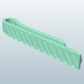 Tie Clip Diagonal Line Pattern 3d-modell