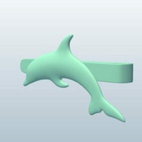 Tie Clip Dolphin Shaped 3d model