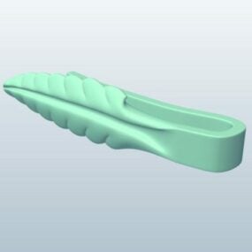 Pince à cravate plume modèle 3D