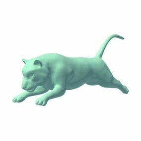 Tiger Lowpoly Tierisches 3D-Modell