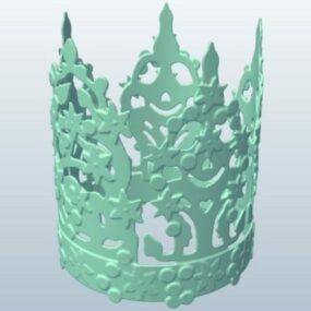 中世の彫刻の王冠 3D モデル