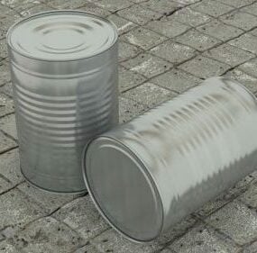 Steel Tin Can 3d-modell