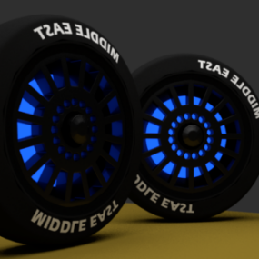 Roues de pneus de voiture modèle 3D