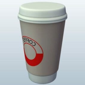 Takeaway muovinen kahvikuppi 3d-malli