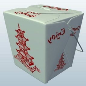 Boîte de papier de marché modèle 3D