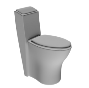 Toilet For Old People With Handle Around 3d model