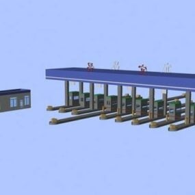 料金所の建物の3Dモデル