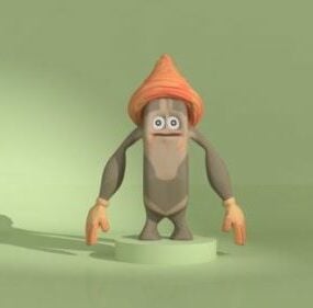 Tom Mushroom Character 3d-modell