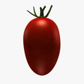 Modelo 3d de forma ovalada de tomate