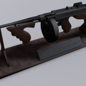 Rifle Gun Wood Cover 3d model