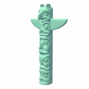 Totem Pole Sculpture 3d model
