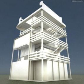 Diseño de vivienda de torre modelo 3d