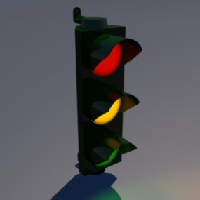 Modelo 3d de semáforo alemão