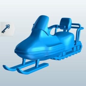 Trail Snowmobiles Vehicle 3d-modell