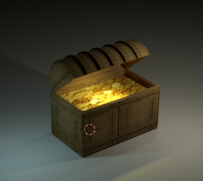 Treasure Gold Box 3d μοντέλο