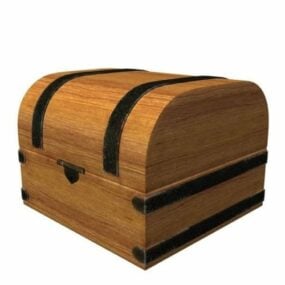 Wood Treasure Chest 3d model