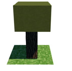 Tree Minecraft Lowpoly 3d model
