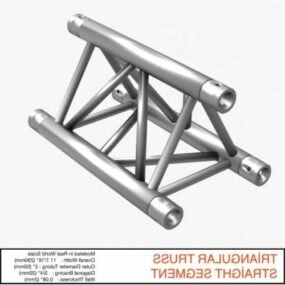 Trekantet truss lige segmentstruktur 3d-model