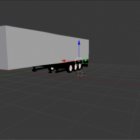 Truck Trailer Vehicle Lowpoly