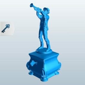 Trumpet Player Figurine 3d model