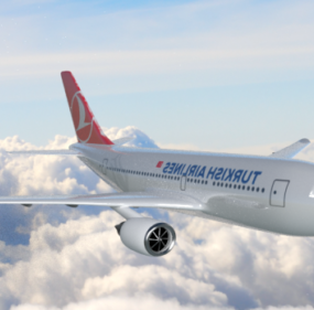 3D-model van het vliegtuig van Turkish Airlines