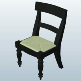 Wood Turned Leg Chair 3d model