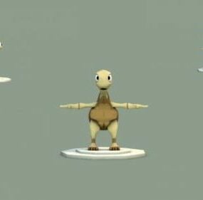 Mô hình 3d động vật hoạt hình rùa
