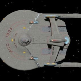 Klingon futuristisch ruimtevaartuig Battle Cruiser 3D-model