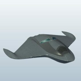 Mô hình 3d khái niệm máy bay UFO