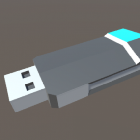 Chave USB Lowpoly modelo 3d