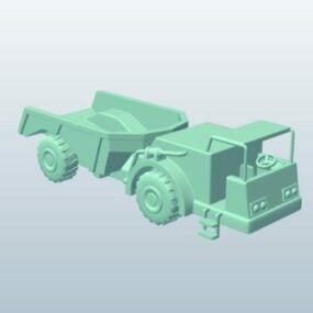 Semi Truck Lowpoly 3d modell