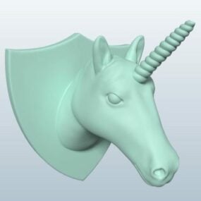 Unicorn Head Wall Mount 3d model