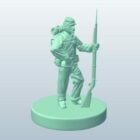 Soldier With Rifle Figurine