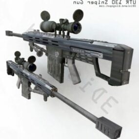 Utr-130 Sniper Gun Weapon דגם תלת מימד