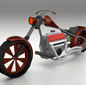 مدل سه بعدی دوچرخه آمریکایی Chopper