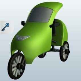 Velomobile Three Wheels 3d-modell