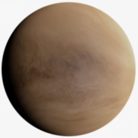 Realistic Venus Planet 3d model