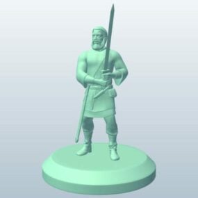 Viking Warrior With Sword 3d model